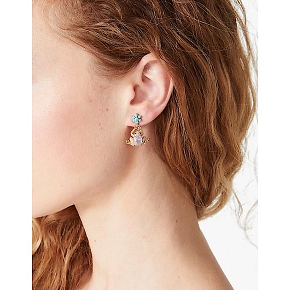 KATE SPADE • Nature Walk Frog Drop Earrings - Picture 4 of 6